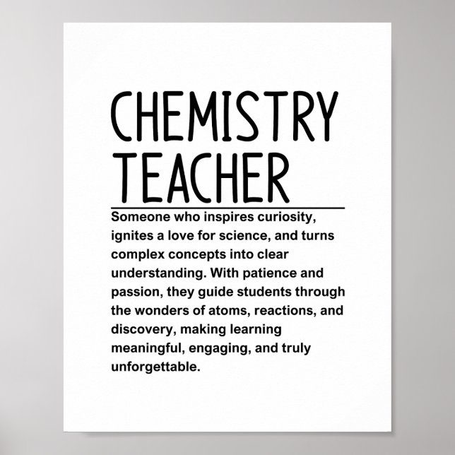 Chemistry teacher poster (Front)