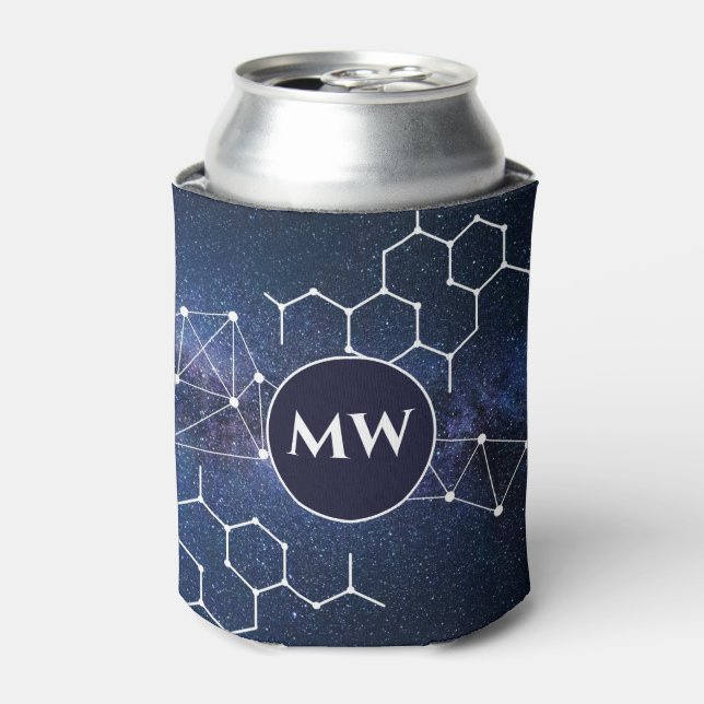 Chemistry Teacher Science Geek Monogram Can Cooler (Can Front)
