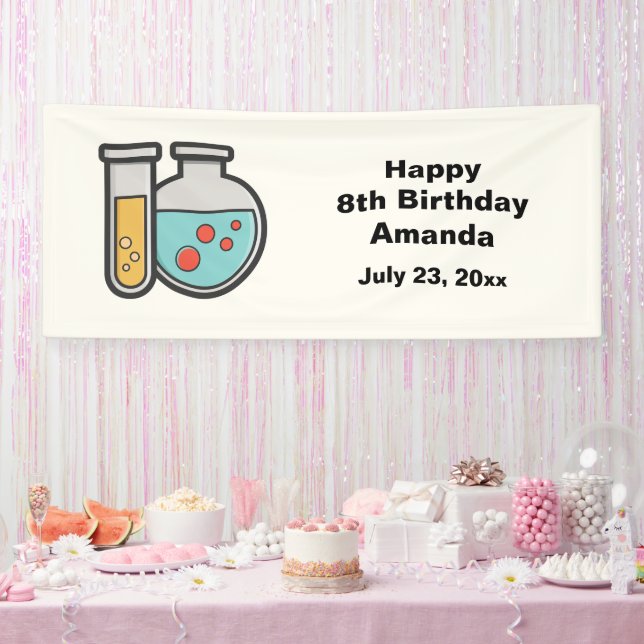 Chemistry Test Tube and Beaker Birthday Banner (Party)