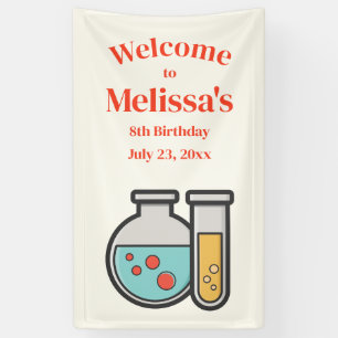 Chemistry Test Tube and Beaker Birthday Welcome Banner