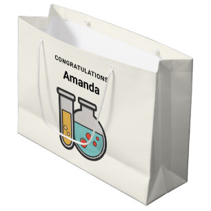 Chemistry Test Tube and Beaker Congratulations Large Gift Bag