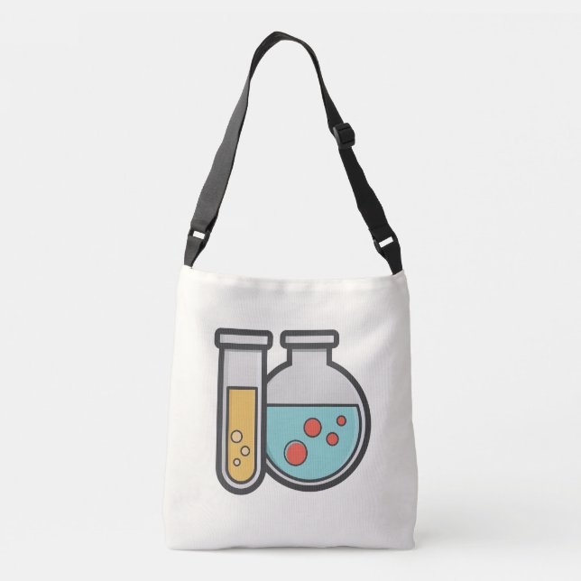 Chemistry Test Tube and Beaker Crossbody Bag (Back)