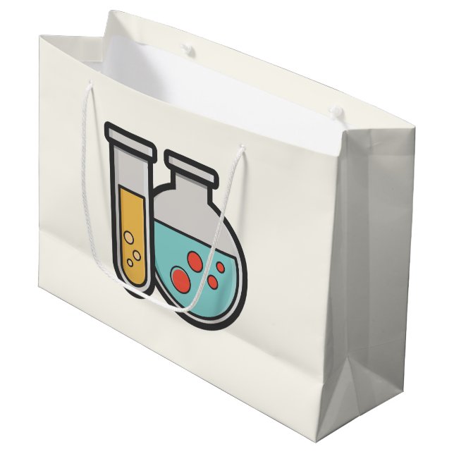 Chemistry Test Tube and Beaker Large Gift Bag (Front Angled)
