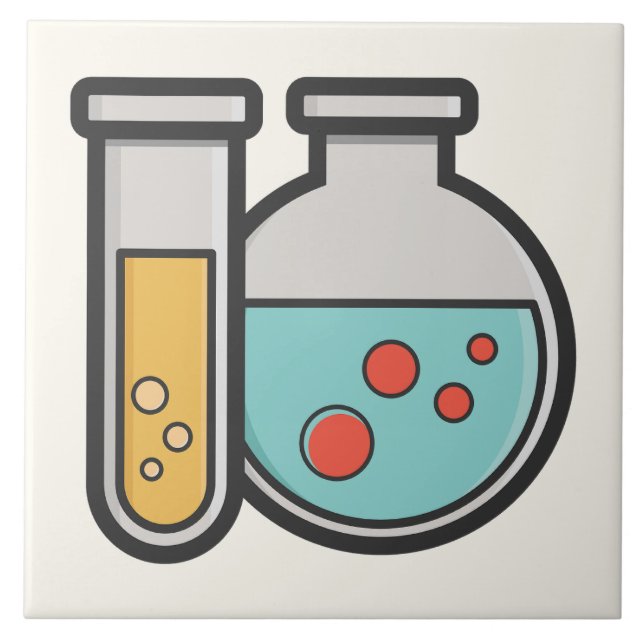 Chemistry Test Tube and Beaker Tile (Front)