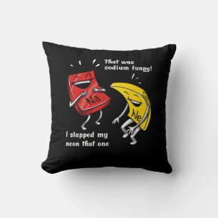 Chemistry That Was Sodium Funny Science Joke Cushion