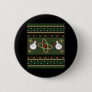 Chemistry Ugly Christmas Science Engineer Gift 6 Cm Round Badge
