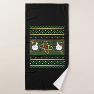 Chemistry Ugly Christmas Science Engineer Gift Bath Towel