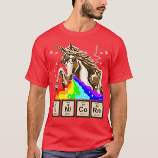 Chemistry unicorn pukes rainbow T-Shirt