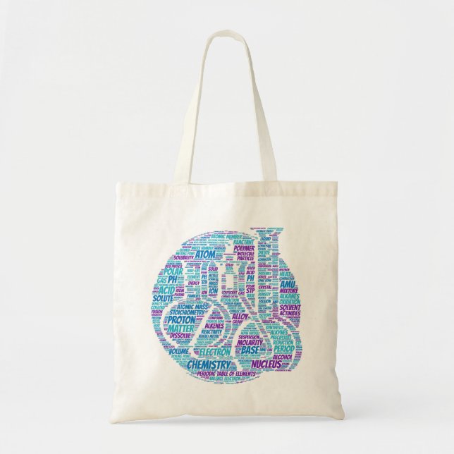 Chemistry Word Cloud Tote Bag (Front)