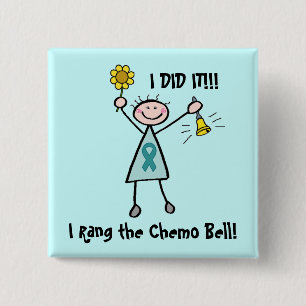 Chemo Bell - Cervical Cancer 15 Cm Square Badge
