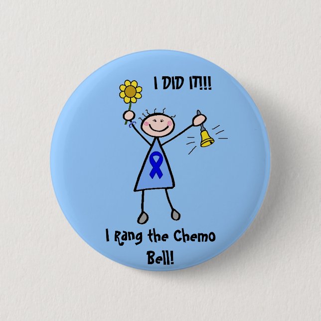 Chemo Bell - Colon Cancer Woman 6 Cm Round Badge (Front)