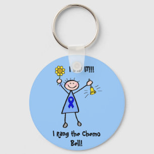 Chemo Bell - Colon Cancer Woman Key Ring