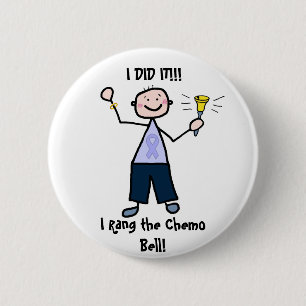 Chemo Bell - General Cancer Male 6 Cm Round Badge
