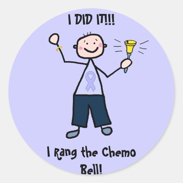 Chemo Bell - General Cancer Male Classic Round Sticker (Front)