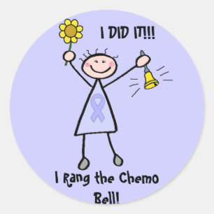 Chemo Bell - Woman General Cancer Classic Round Sticker