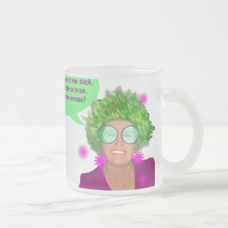 chemo brain frosted glass coffee mug
