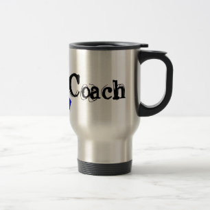 Chemo Coach - Colon Cancer Blue Ribbon Travel Mug