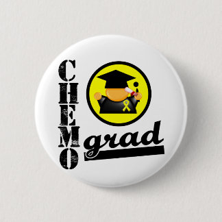 Chemo Grad Testicular Cancer Ribbon 6 Cm Round Badge