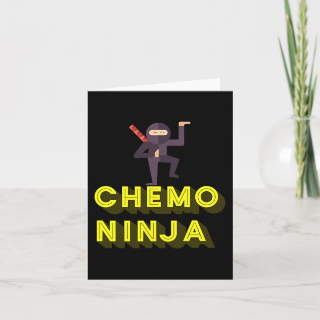 Chemo Ninja Kids Cancer Awareness Month  Card (Front)