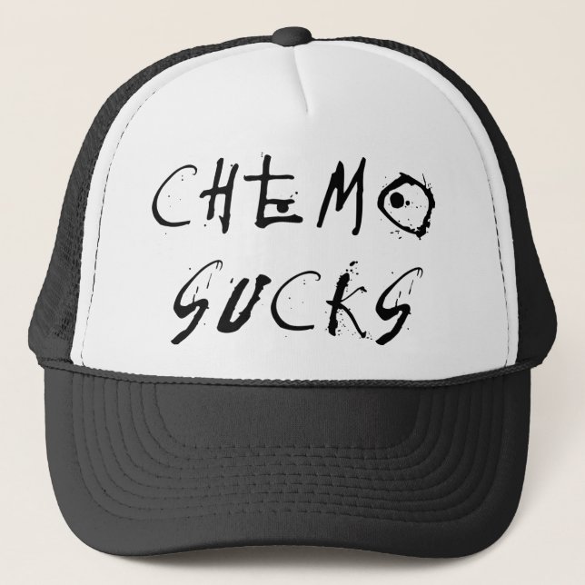 Chemo Sucks - Chemotherapy Cancer Patient Survivor Trucker Hat (Front)
