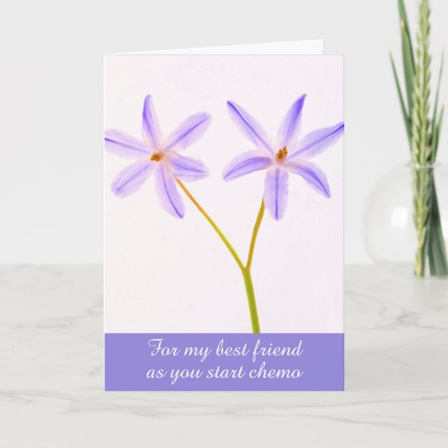 Chemo Support Best Friend Flower Card (Front)