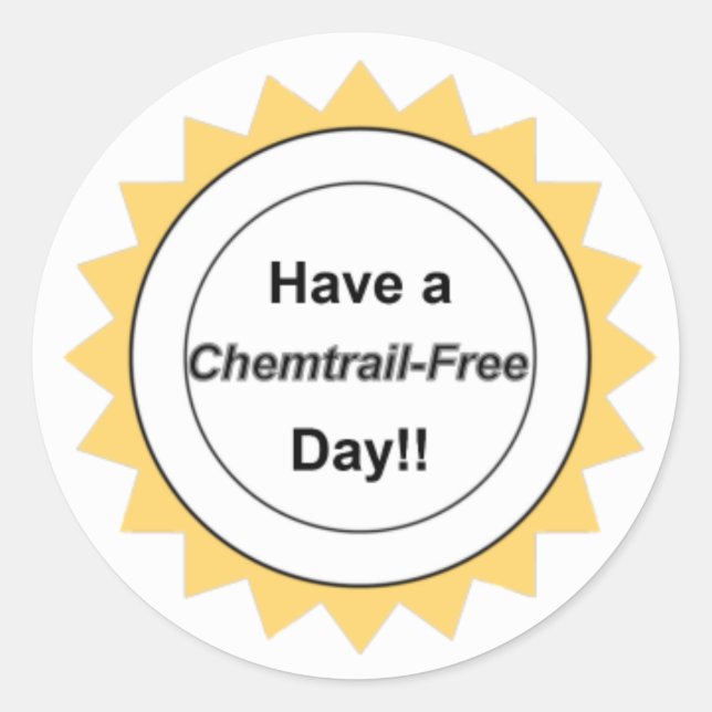 Chemtrail Free Day - Stickers (Front)