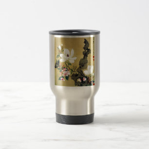Chen Hongshou Magnolia and Erect Rock Travel Mug