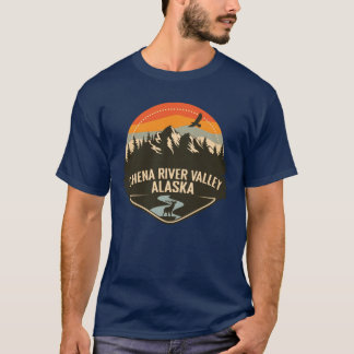 Chena River Valley Alaska Camping Retro T-Shirt