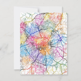 Chengdu China City Map Postcard