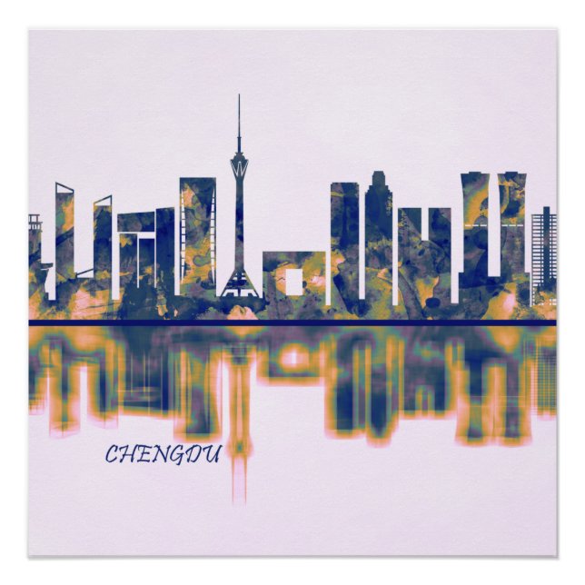 Chengdu Skyline Poster (Front)