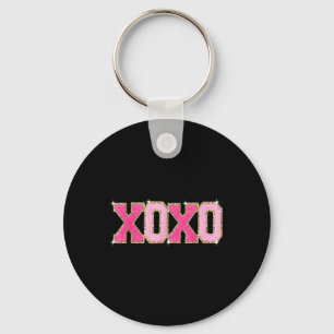 Chenille Patch Sparkling Xoxo Valentines Day  Key Ring