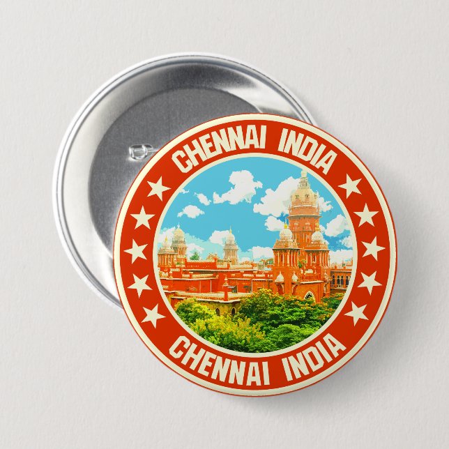 Chennai                                            7.5 cm round badge (Front & Back)