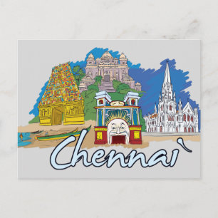 Chennai, India Famous City Postcard