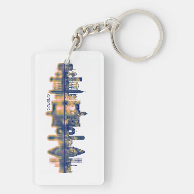 Chennai Skyline Key Ring (Back)