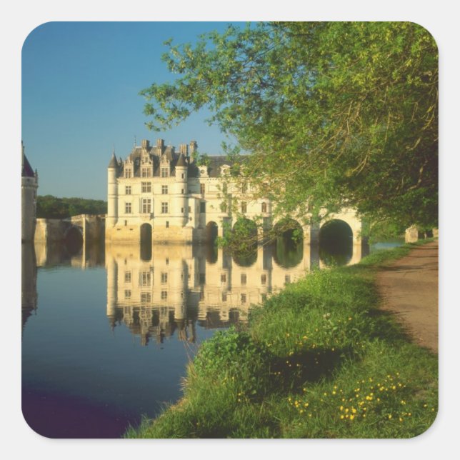 Chenonceau Chateau, Loire Valley, Square Sticker (Front)