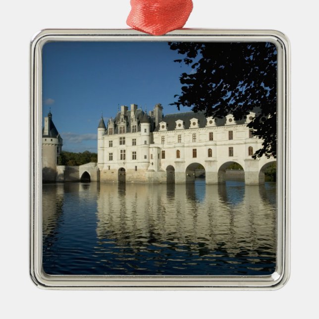Chenonceau Chateau, River Cher, Loir-et-Cher, 2 Metal Tree Decoration (Front)