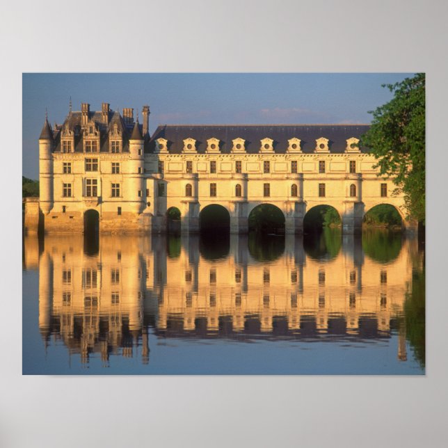 Chenonceau Chateau, River Cher, Loir-et-Cher, Poster (Front)