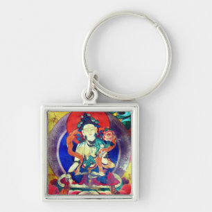 Chenrezing Buddha, Vintage Heruka, Tibet Key Ring