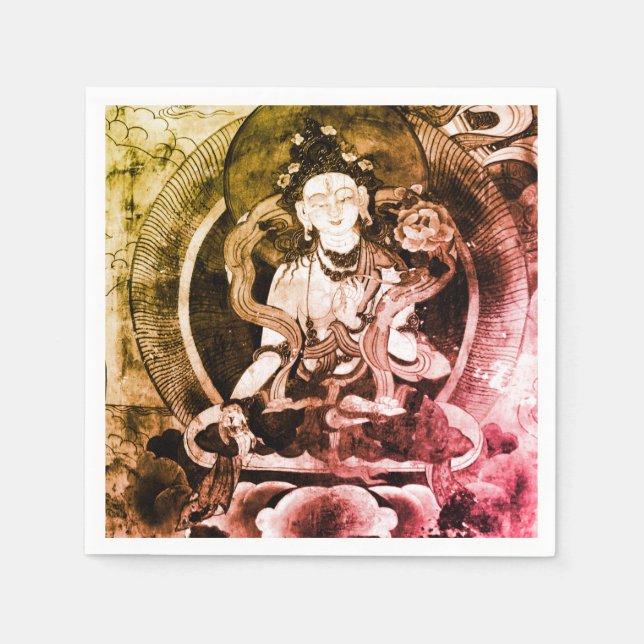Chenrezing Buddha, Vintage Heruka, Tibet (Party) Napkin (Front)