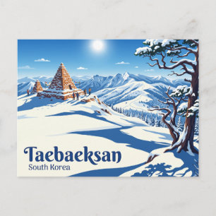Cheonjedan Altars at Taebaeksan National Park Postcard