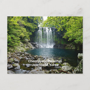 Cheonjiyeon Waterfalls, Korea, Postcard