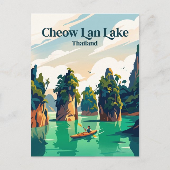 Cheow Lan Lake Thailand Postcard (Front)