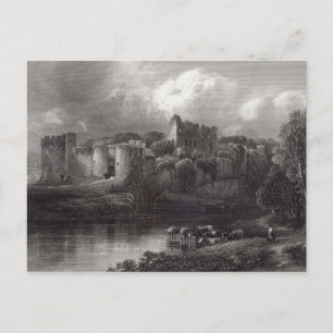Chepstow Castle, engraved by R. Hinshelwood Postcard