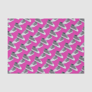 Chequerboard Baby Sneakers/Hot Pink   Urban Tissue Paper