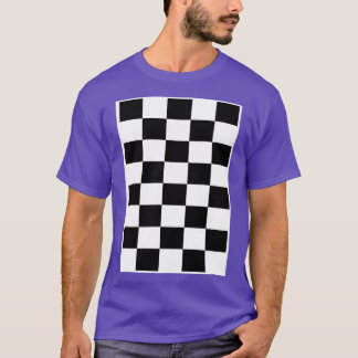 Chequerboard Black and White Checkers  T-Shirt