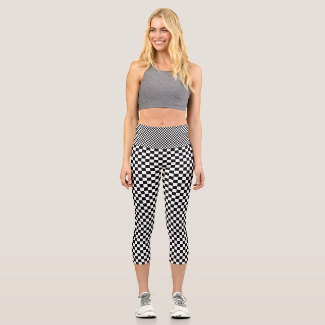  Chequerboard Capri Leggings (Front)