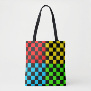 Chequerboard Chess Squares Art Tote Bag