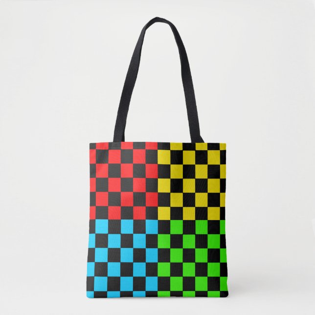 Chequerboard Chess Squares Art Tote Bag (Front)