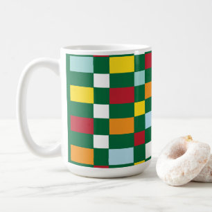 Chequerboard Colourful Checks Chequerboard Coffee Mug
