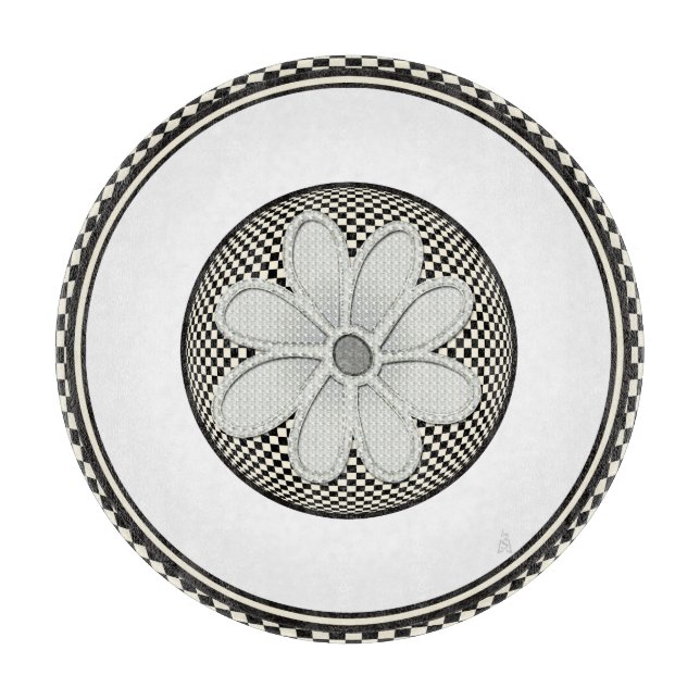 Chequerboard Daisy Charcuterie Board  (Front)